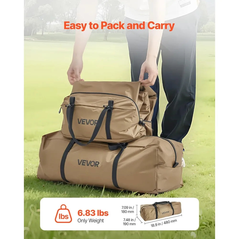 VEVOR Hot Tent, Camping Tipi Hot Tents with Stove Jack, Portable Winter Camping Tents with Snow Skirt, Easy Setup