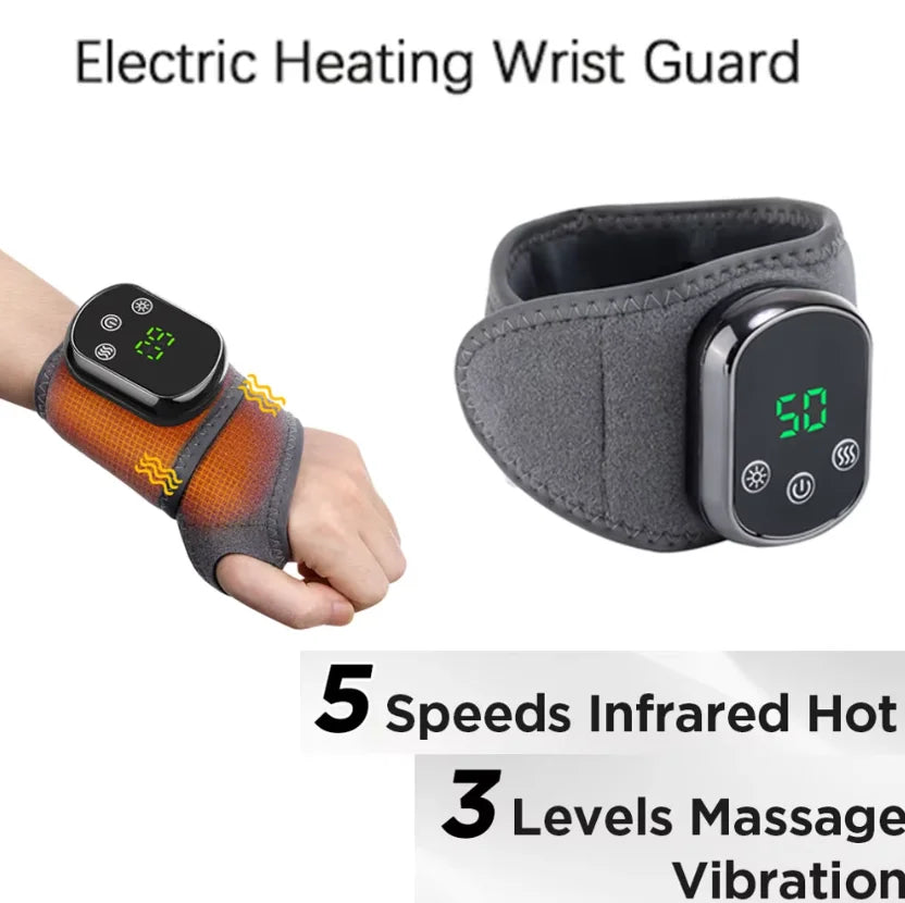 Hailicare Rechargeable Electric Heating Ankle Brace Massager With Hot Compress