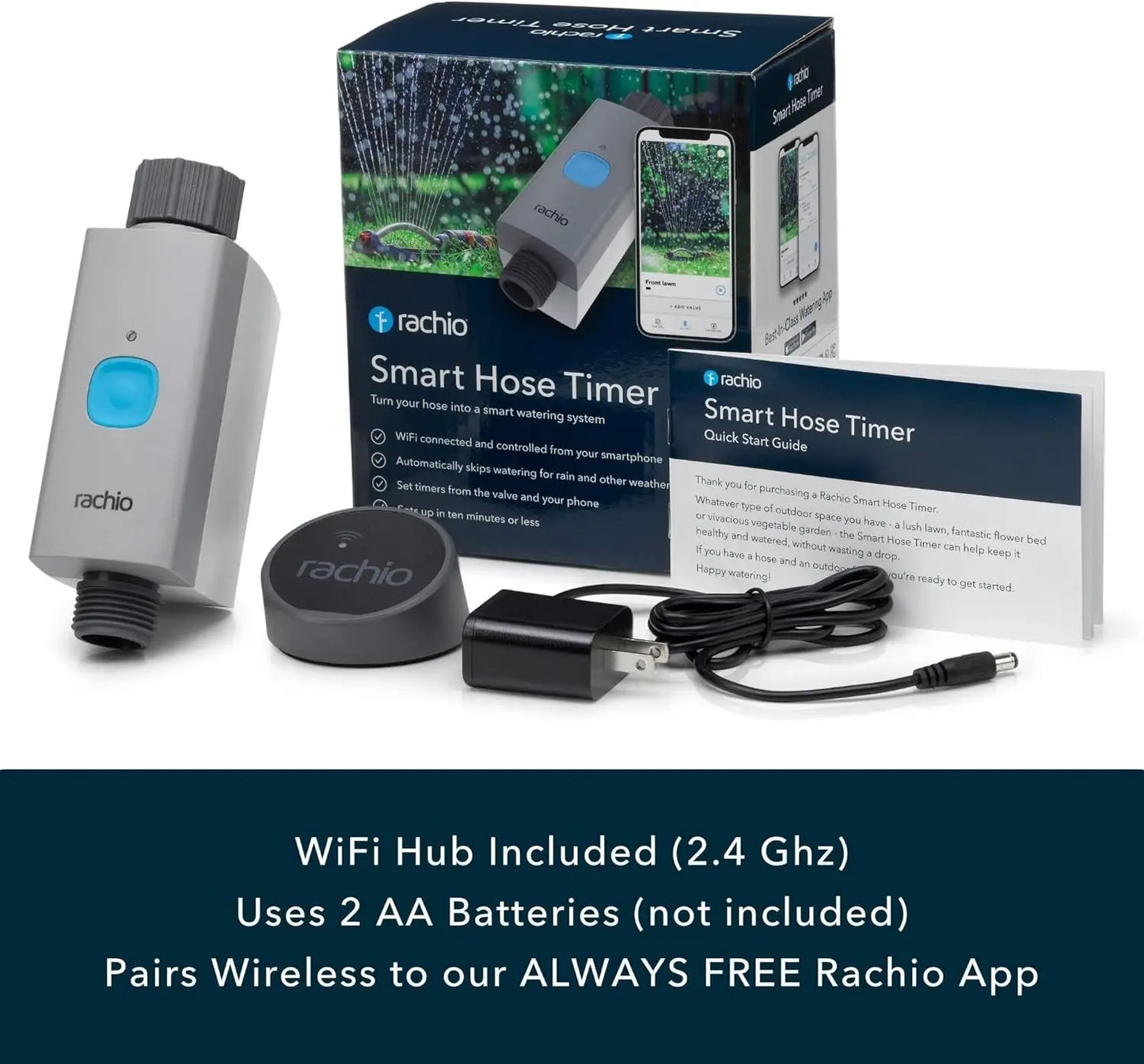 Smart Hose Timer With WiFi Hub App Controlled Outdoor Faucet