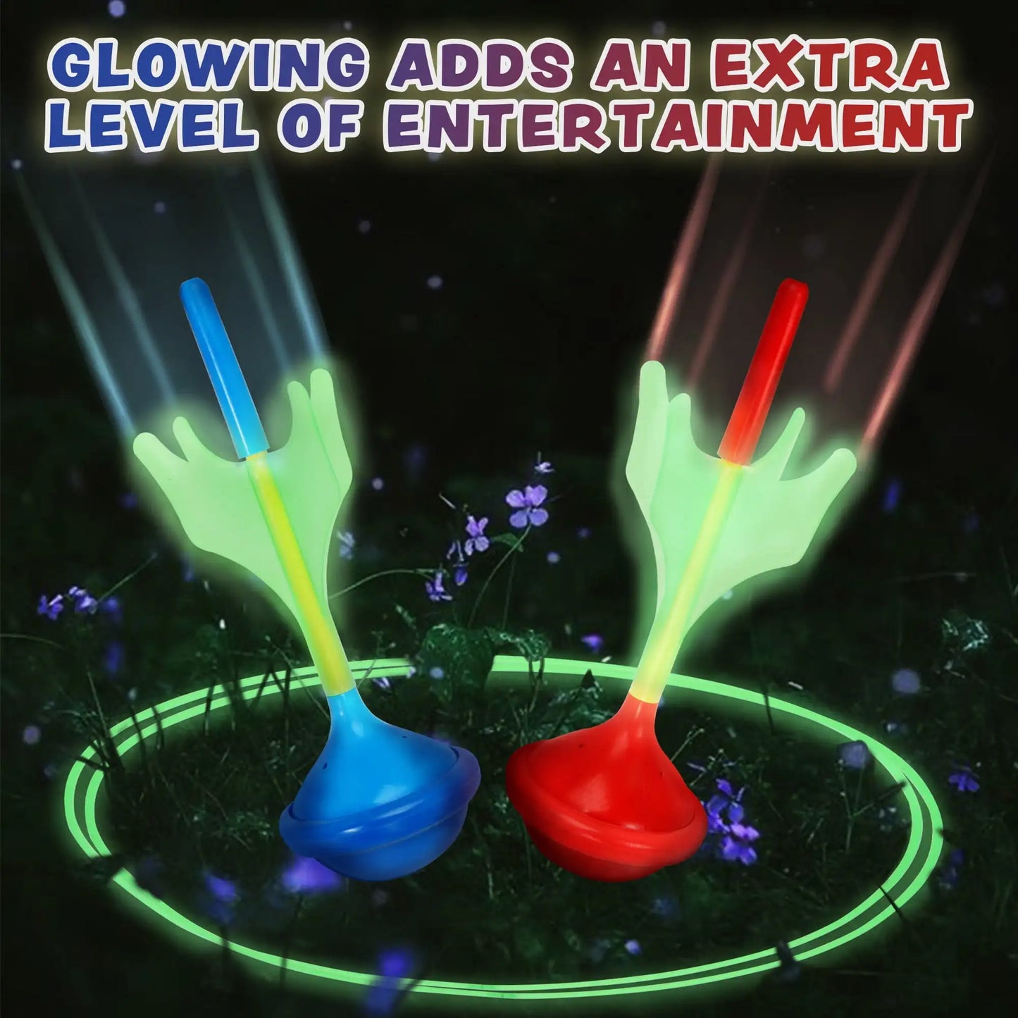 Joyfy Premium Glow In The Dark Outdoor Lawn Darts Set