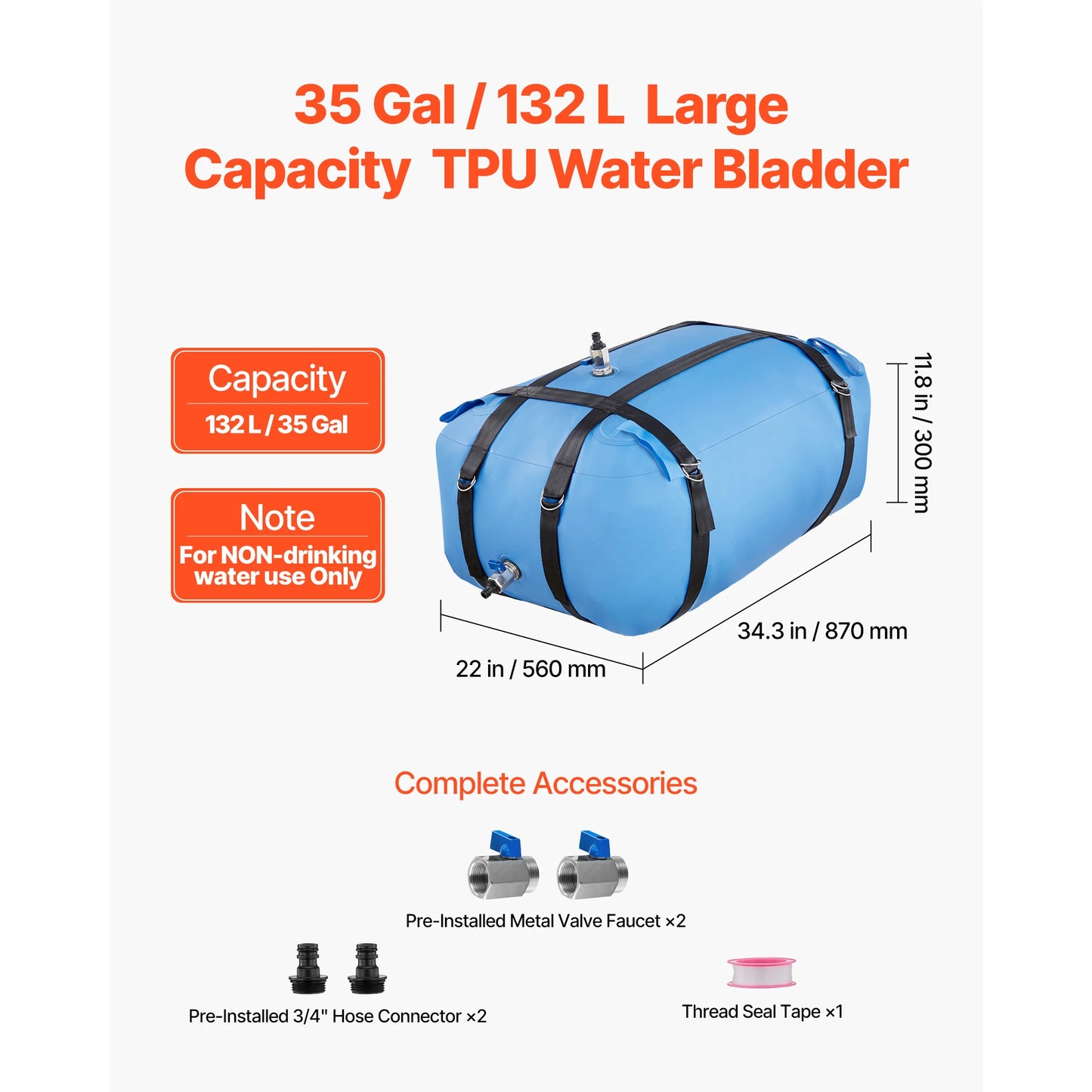 TPU Soft Water Storage Bag Portable Collapsible Camping Irrigation Container