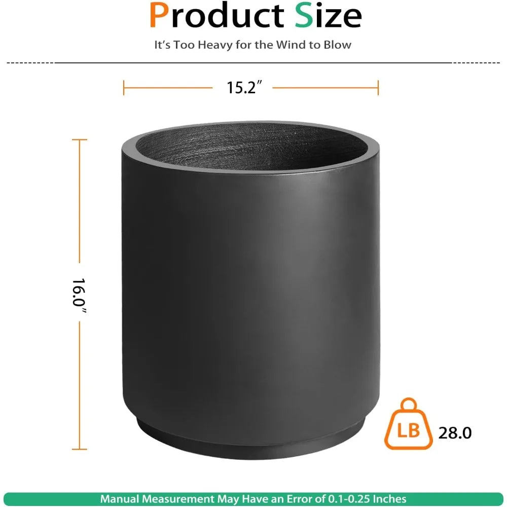 DAFIFY Concrete Planter Indoor Outdoor Pot For Trees And Flowers