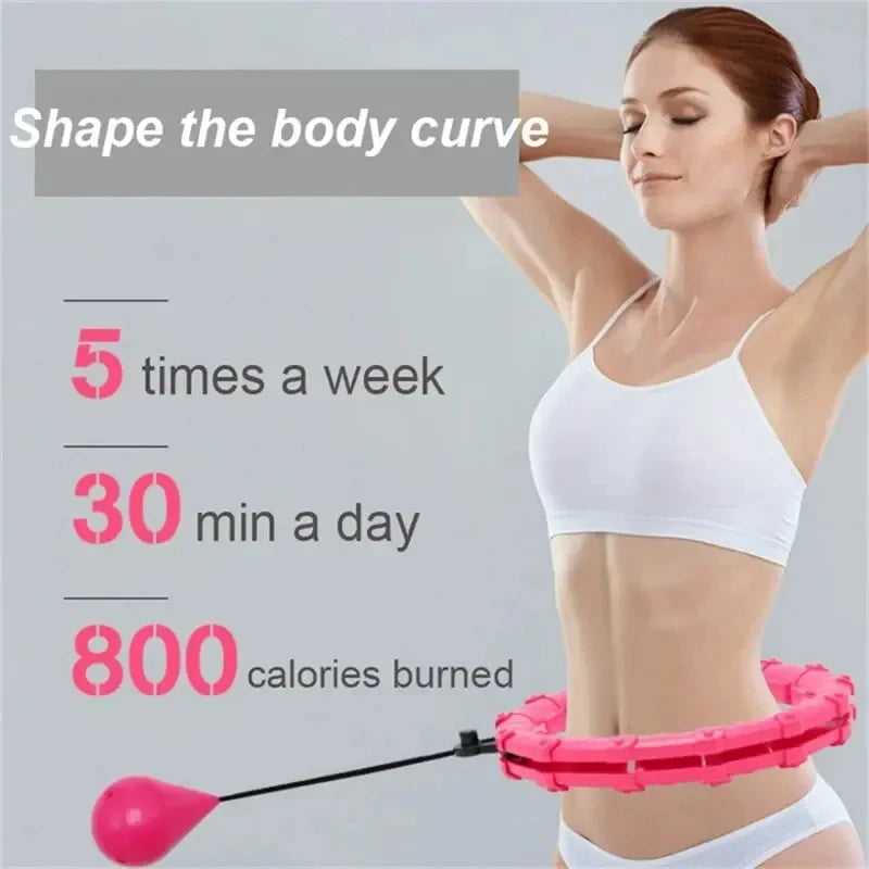 Weighted Hula Hoop For Adults And Beginners With Detachable Links