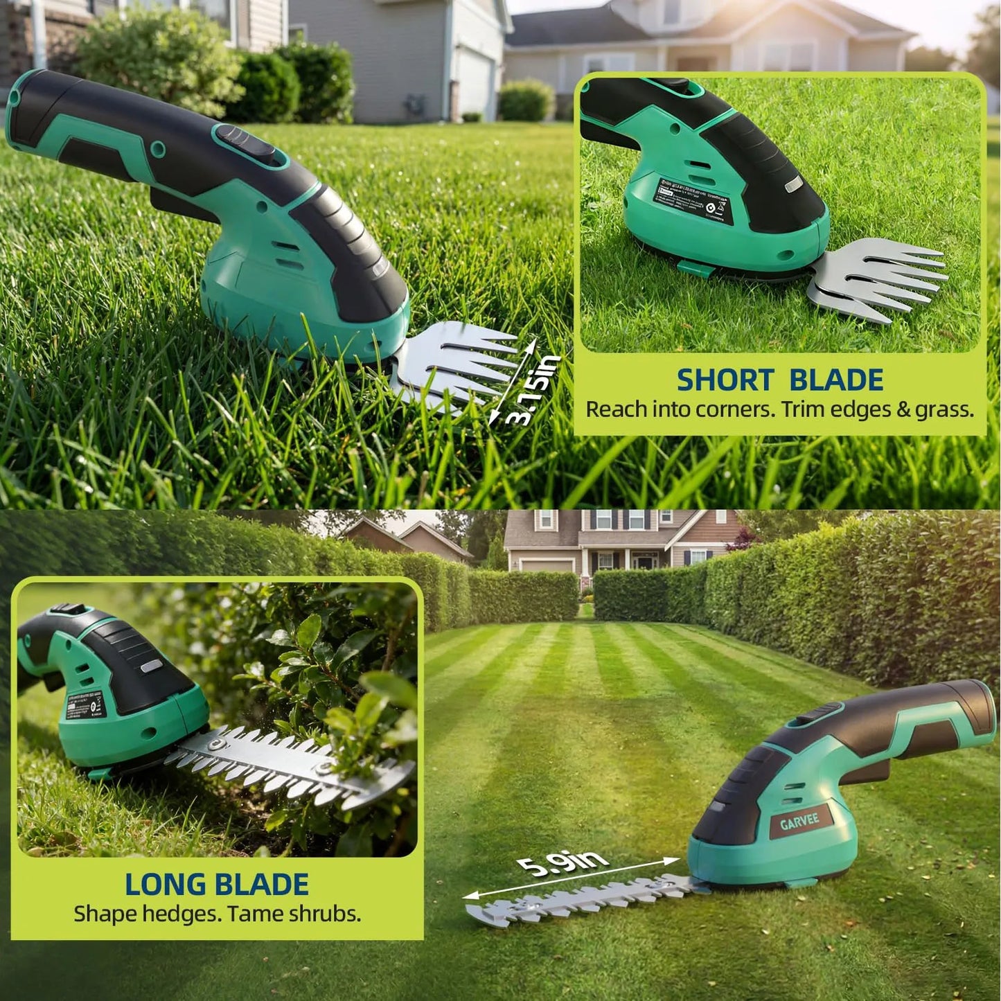 TWISTER.CK 2 In 1 Wireless Grass Shear And Hedge Trimmer