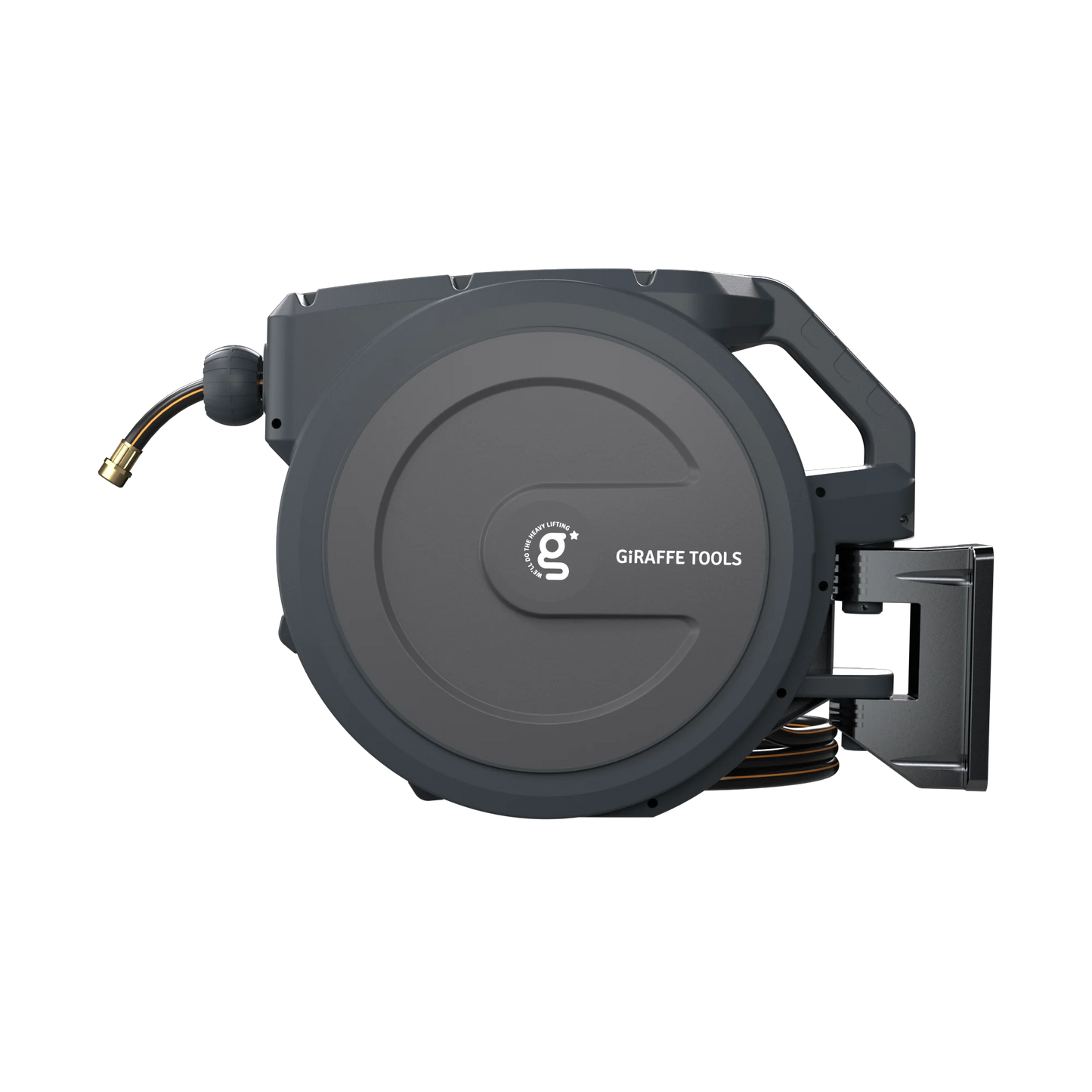 Giraffe Tools AW30 Wall Mounted 1/2" x 100 ft Garden Hose Reel, Retractable Water Hose Reel, Automatic Rewind & Lock at Any Length