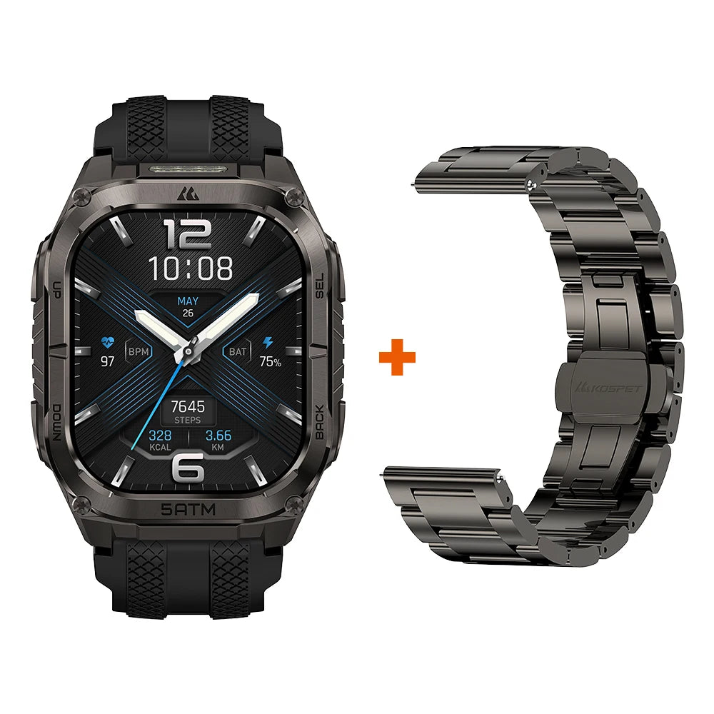 Kospe Tank M4C GPS Smartwatch MIL-STD-810H 5ATM Waterproof