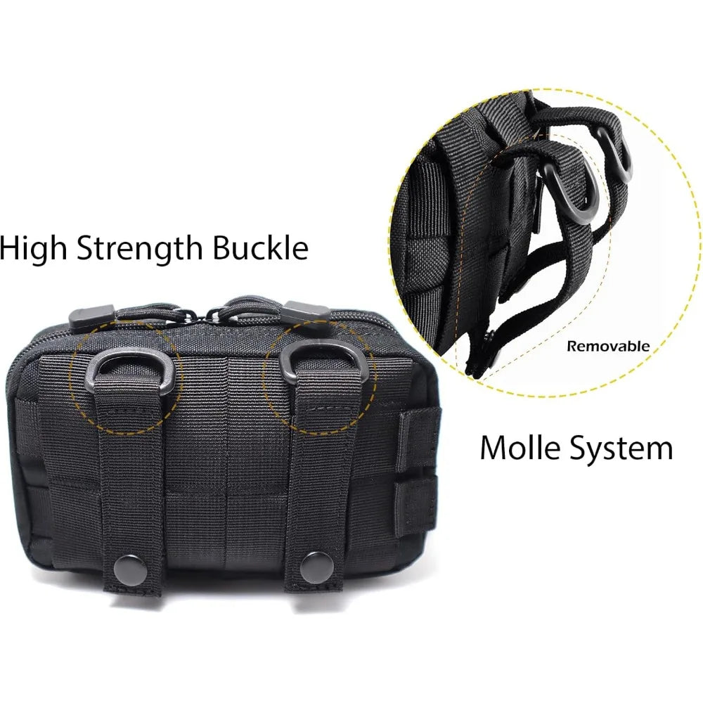 Compact Tactical MOLLE Pouch EDC Utility Bag Waist Pack First Aid Kit