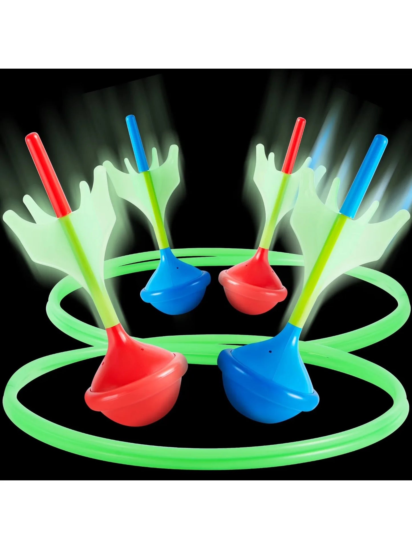 Joyfy Premium Glow In The Dark Outdoor Lawn Darts Set