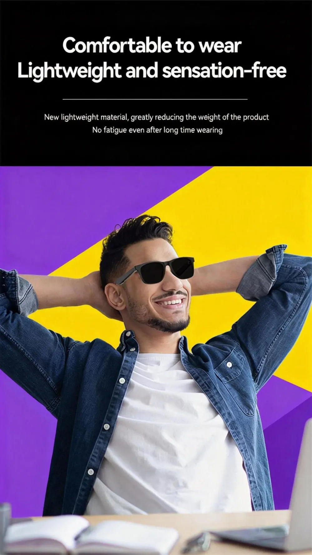 Chotog AI Smart Glasses With Video Recorder And Bluetooth