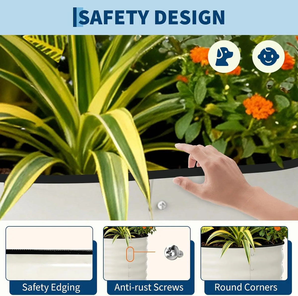 Tacleekii 4X10X1.5ft Galvanized Raised Garden Bed, 2 Pcs 18" Tall Deep Root Metal Planter Boxes, Rust-Resistant Flower Boxes Outdoor Kit for Plants Vegetables, Flowers, Herbs, Fruits, Rust Resistant