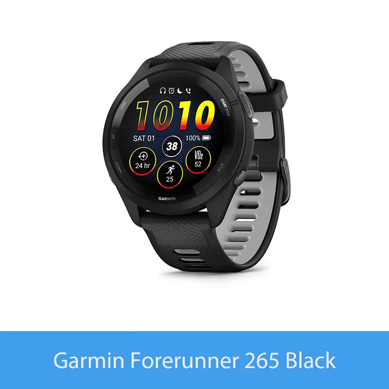 Garmin Forerunner 265 GPS Smartwatch With Heart Rate Monitoring Training Metrics