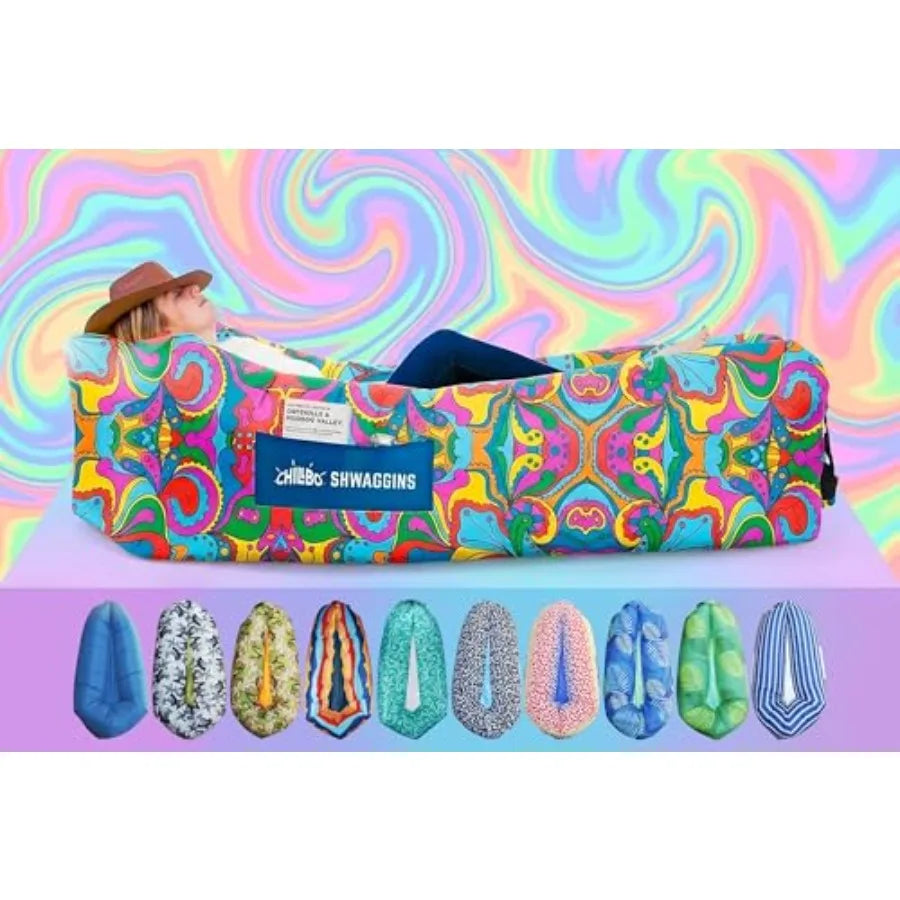 Inflatable Lounger No Pump Setup Portable Cushion For Outdoor Use