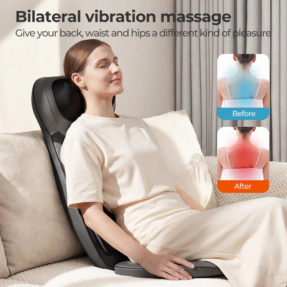 HIMOUTA Shiatsu Neck Back Massager With Heat Adjustable Intensity