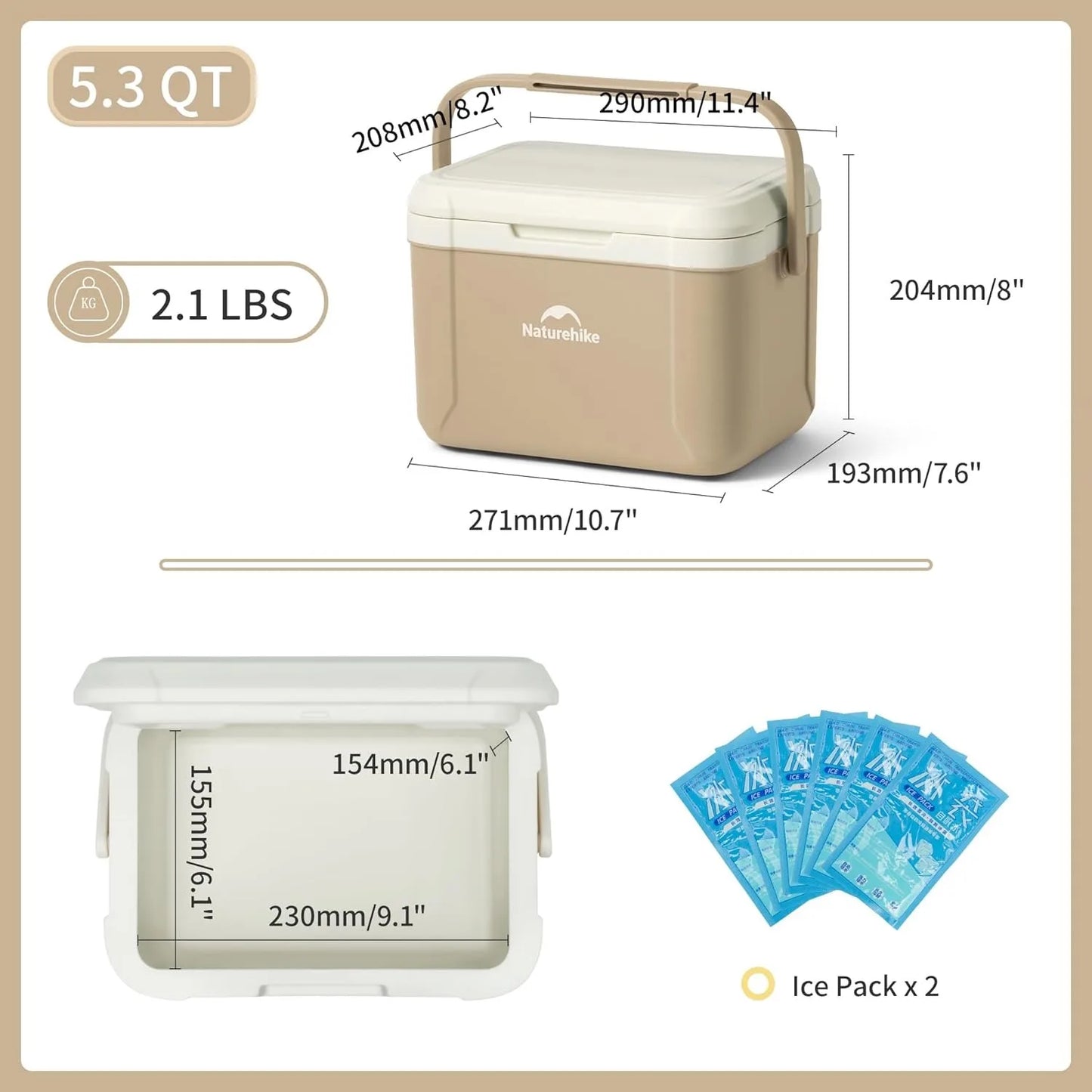 Naturehike Portable Cooler Box for Camping and BBQ