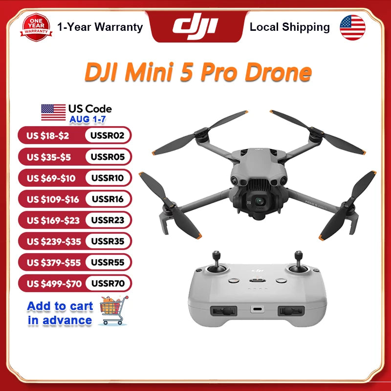 DJI Mini 5 Pro Drone 1 Inch CMOS 4K ImagingTechnology