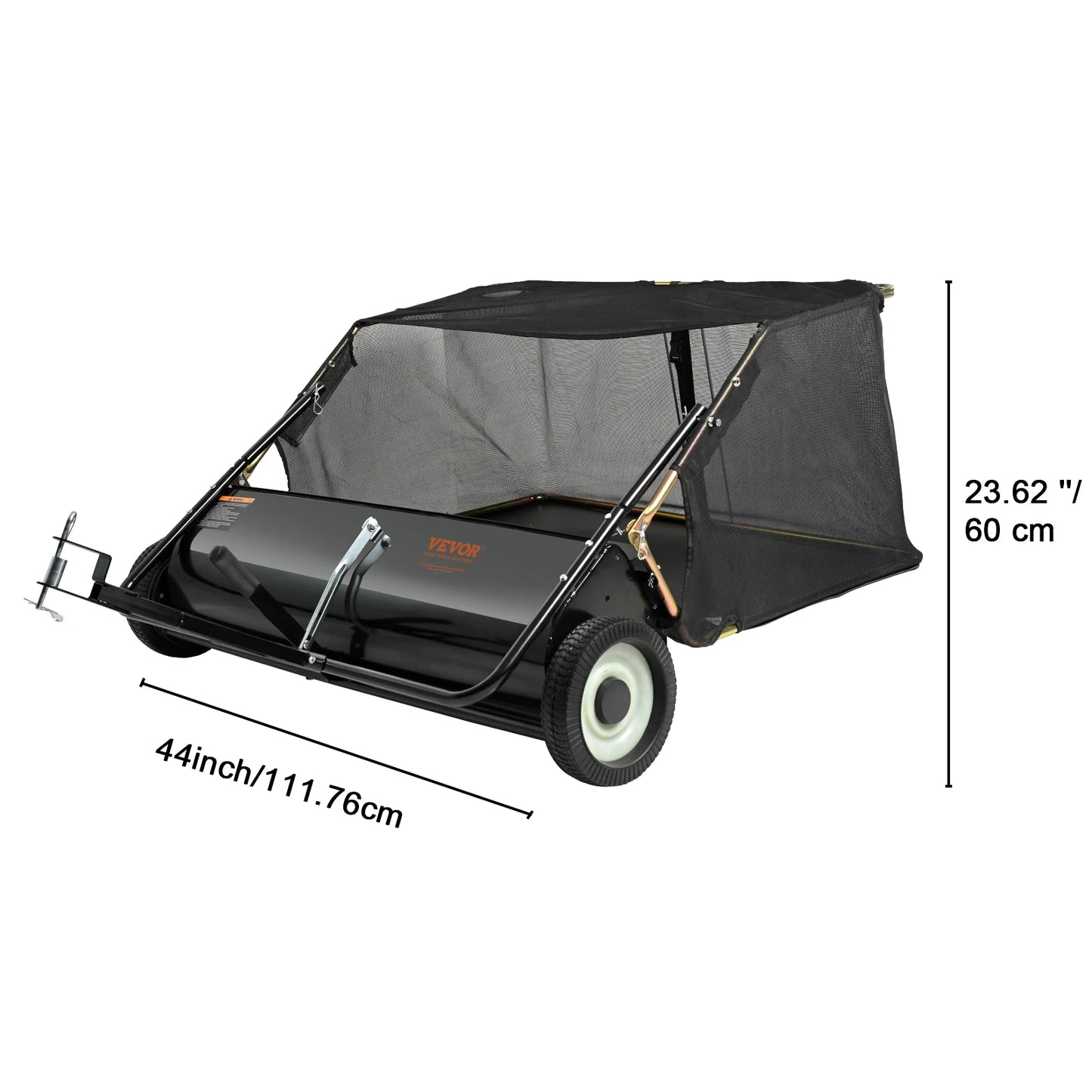 SucceBuy Tow Behind Lawn Sweeper Large Capacity Leaf And Grass