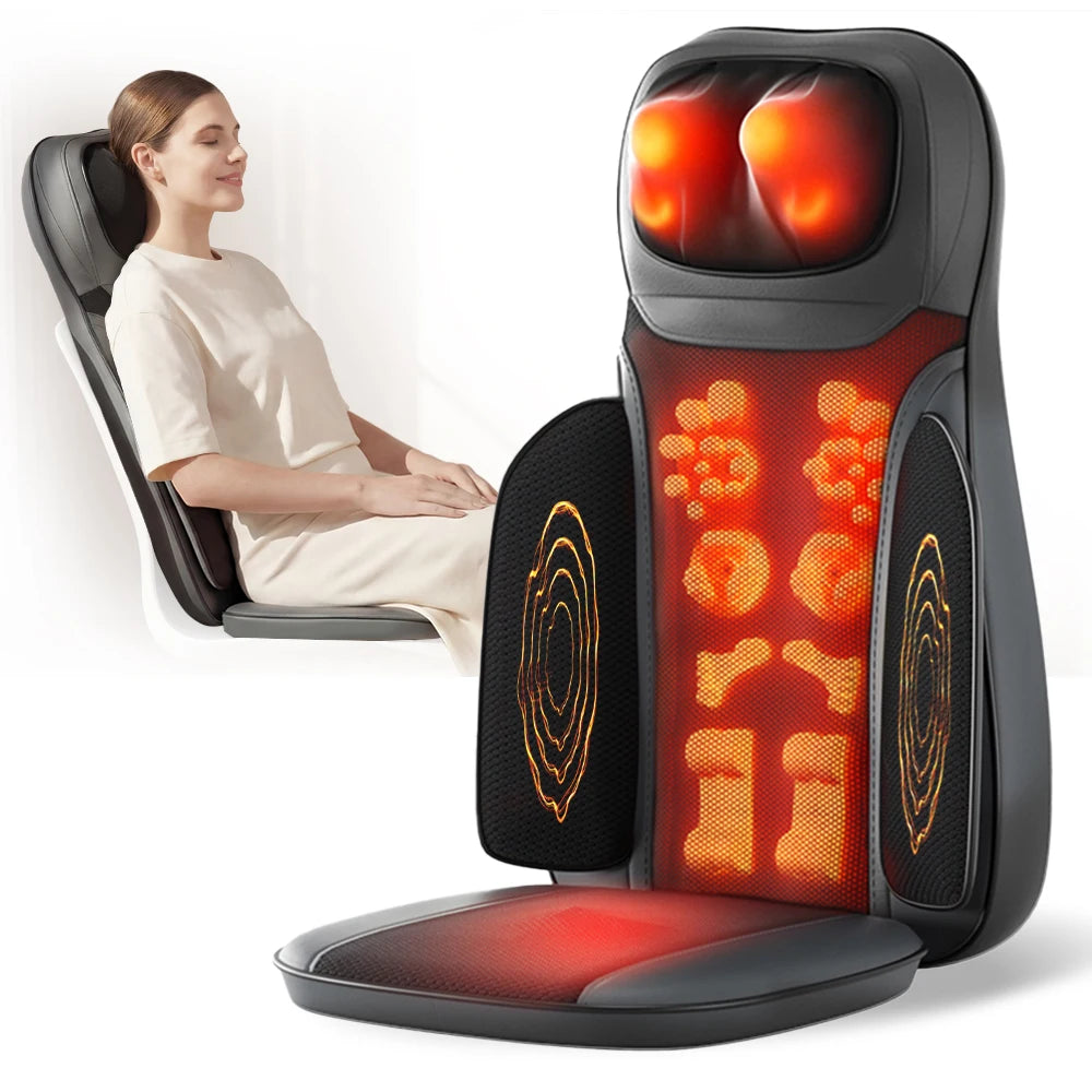 HIMOUTA Shiatsu Neck Back Massager With Heat Adjustable Intensity