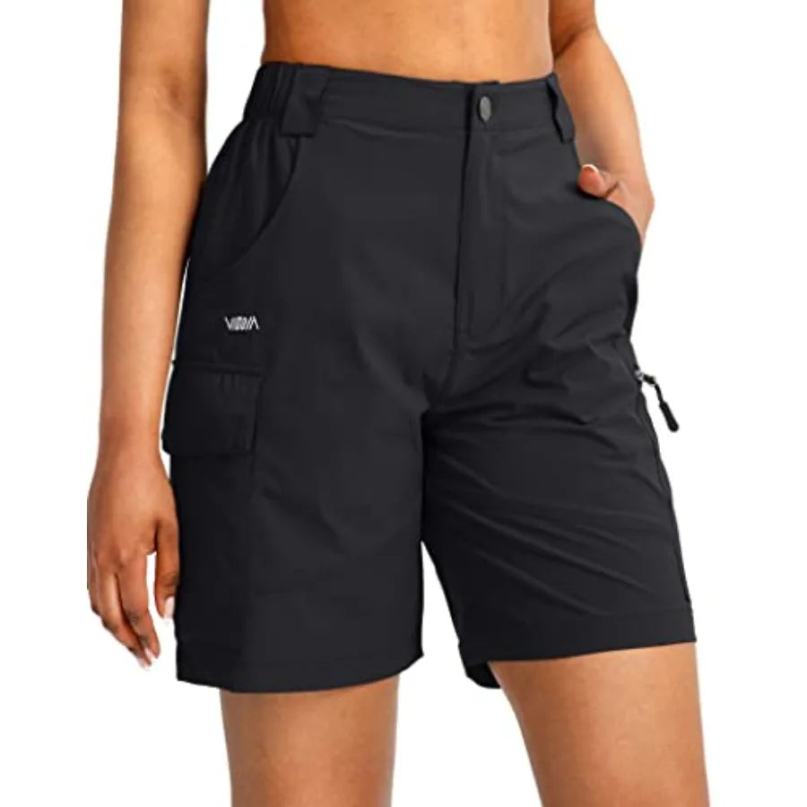 Womens Hiking Cargo Shorts With Pockets Quick Dry Lightweight