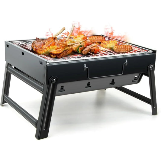 XIUWO Portable Folding Charcoal Grill Smoker for Outdoors