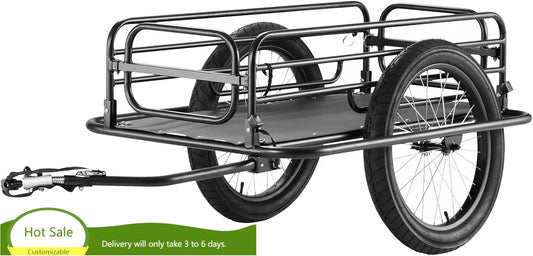 VEVOR Bike Cargo Trailer With Universal Hitch And Foldable 70 To 275 Lb Capacity