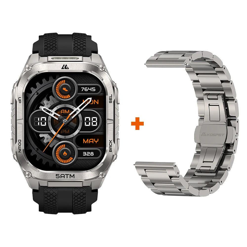 KOSPET Tank M4C Rugged Military GPS Smartwatch With Flashlight