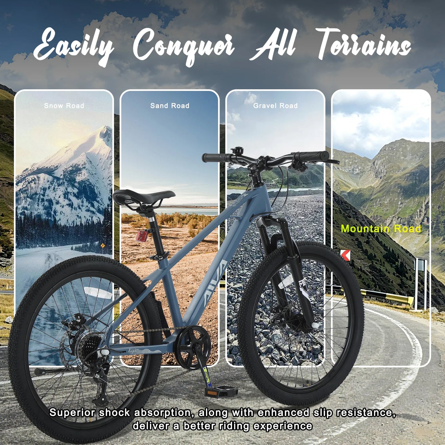 Lightweight Magnesium Hardtail Mountain Bike 7 Speed Front Suspension Fork