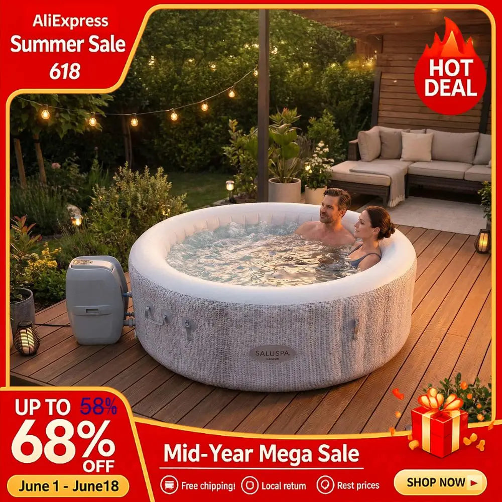 SaluSpa Cancun Inflatable Hot Tub 2 To 4 Person Spa