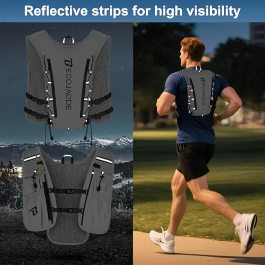 Hydration Running Vest Backpack For Men Women Lightweight Marathon Trail Cycling Hiking
