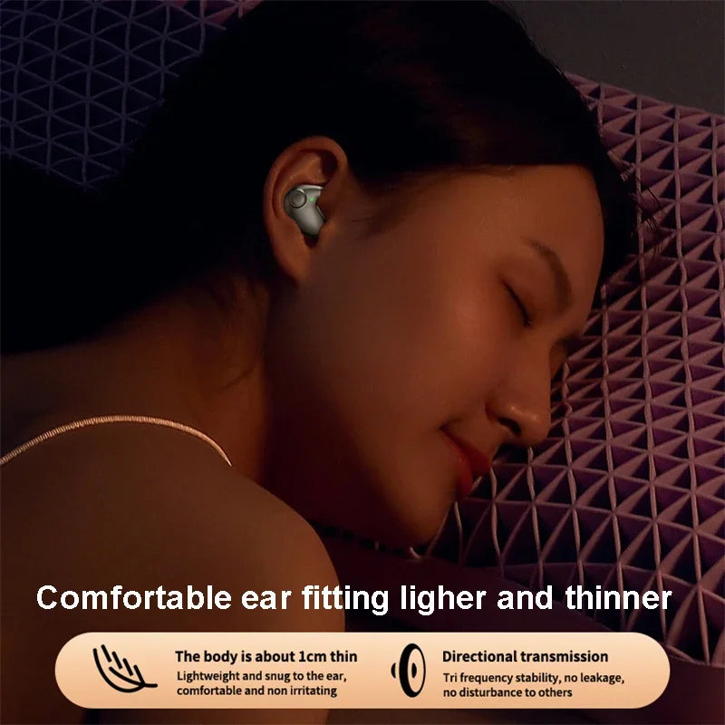 SHUKE Invisible Sleep Earphones Waterproof Bluetooth 5.3 Noise Reduction Earbuds