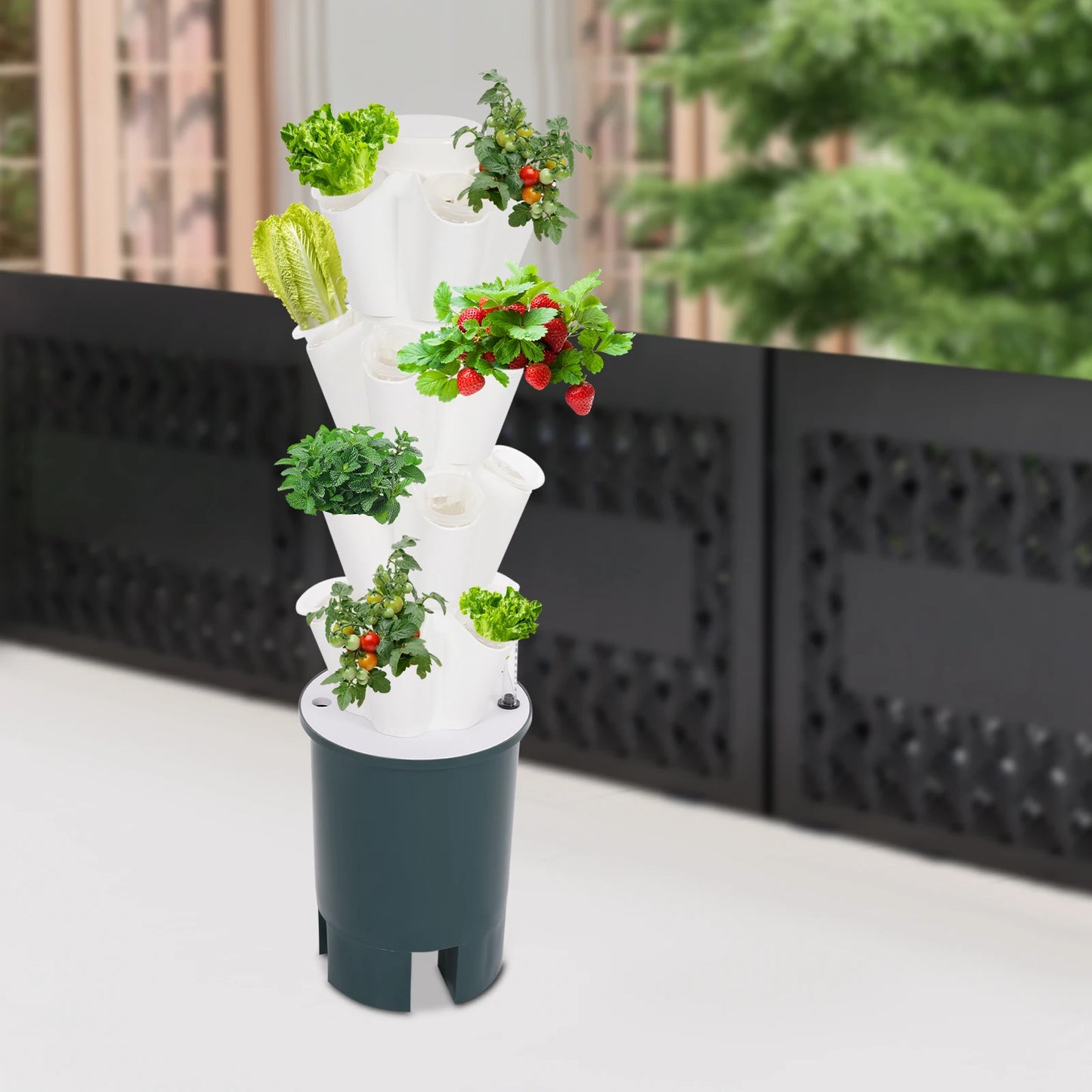 Hydroponic Growing Tower 20 Sites Indoor Water Culture System, Vertical Gardening Kit for Germination of Vegetable Herbs Flowers