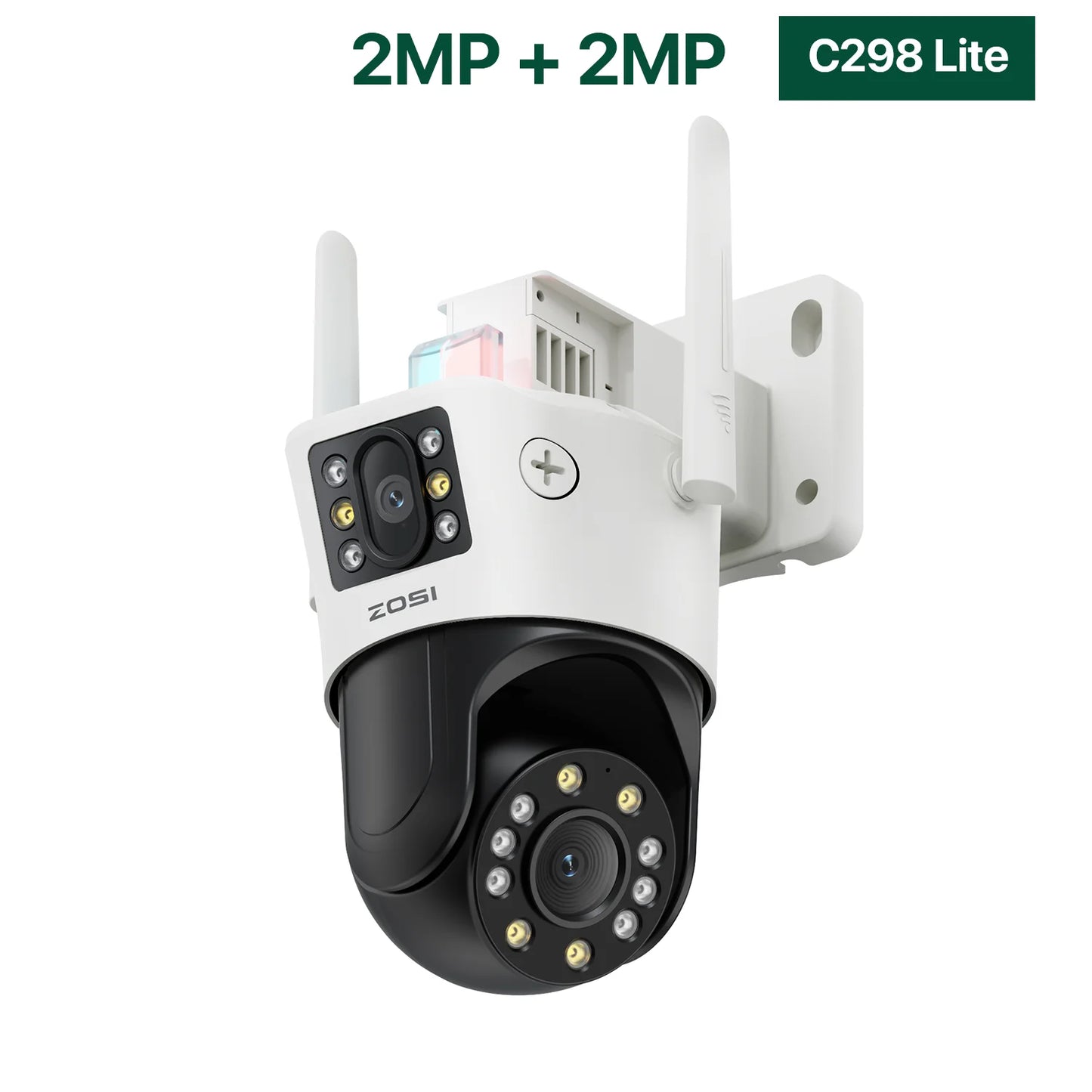 ZOSI 4K 8MP Dual Lens PTZ WiFi Security Camera Outdoor