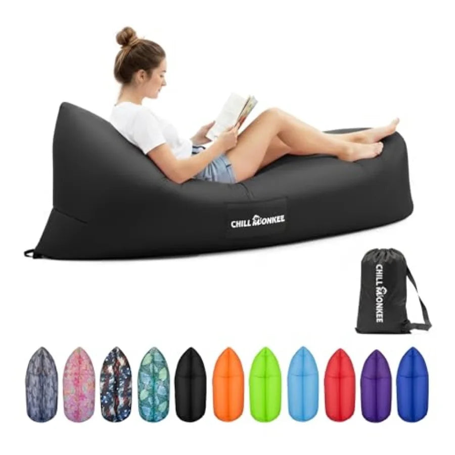 Portable Inflatable Lounger For Beach And Camping Self Inflating Air Couch
