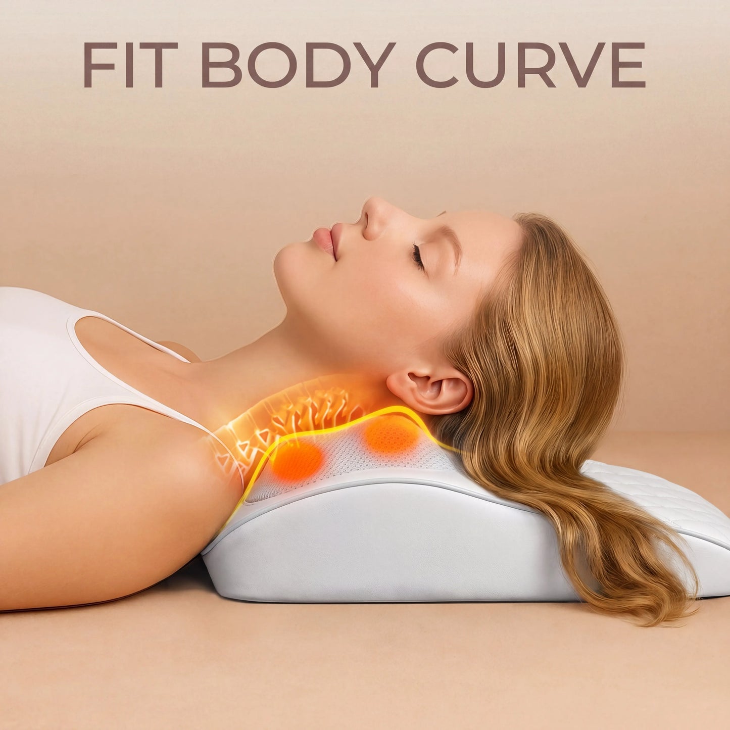 HIMOUTA Neck Back Massager With Heat 3D Kneading Pillow