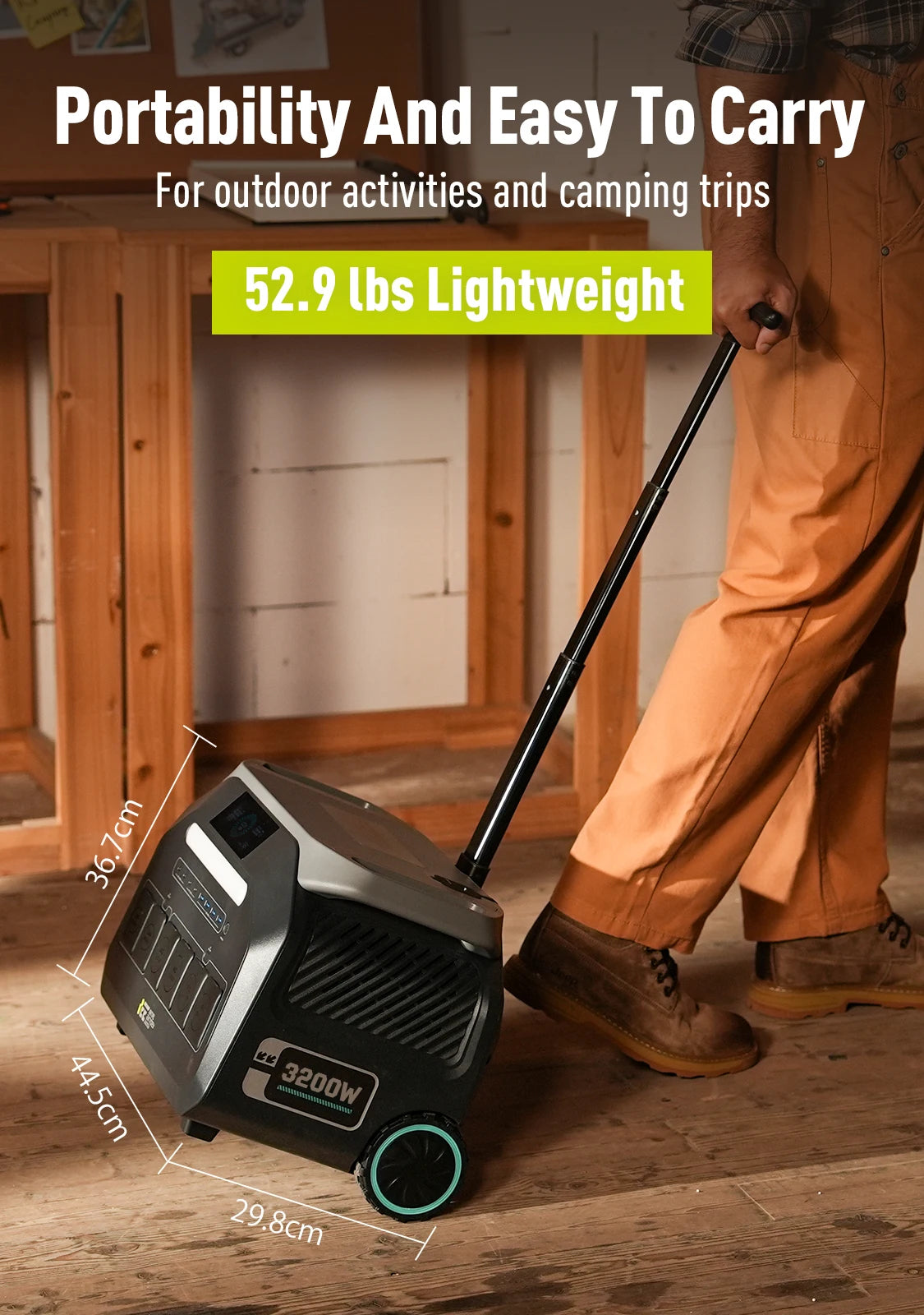 3200W Portable Power Station P3200 2048Wh LiFePO4 Solar Generator