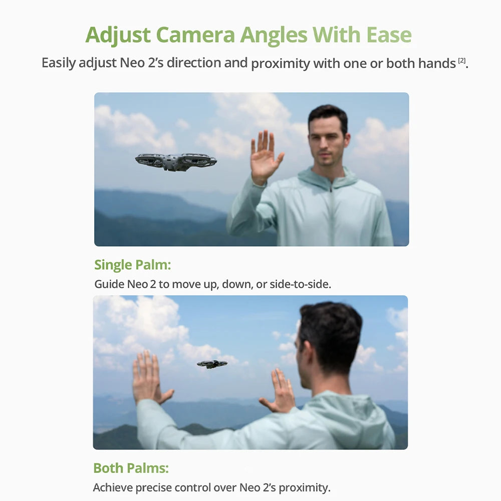 DJI Neo 2 4K Drone With Camera Palm Takeoff Gesture