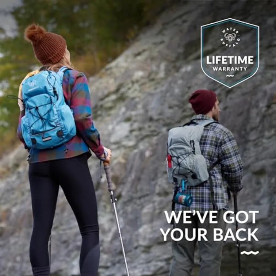 Hydration Backpack For Hiking 22L Water Bladder With Waterproof Zippers