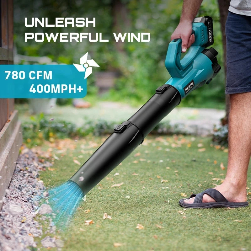 SeeSii Brushless Turbo Leaf Blower 900000RPM 780CFM Cordless Makita 18V