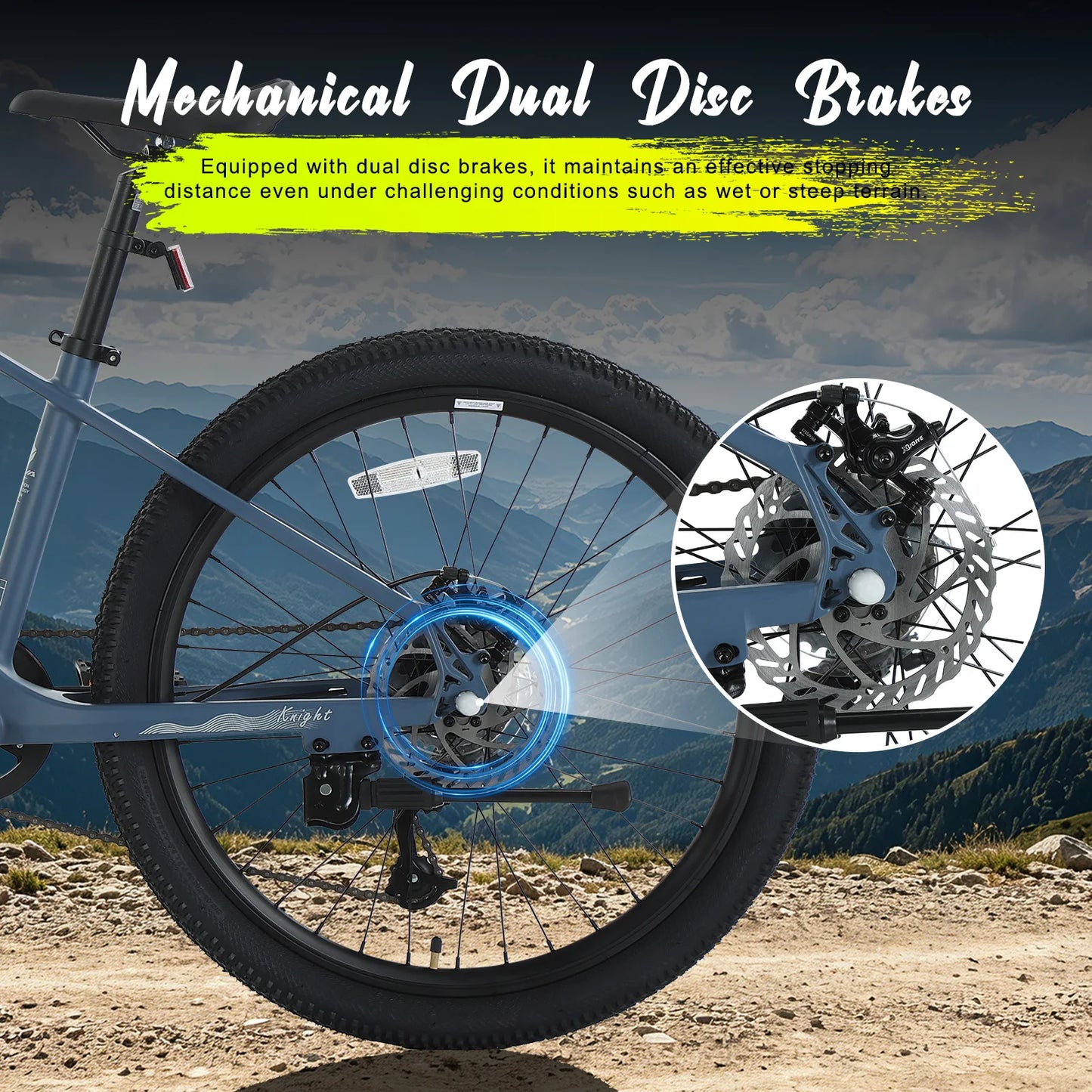 Lightweight Magnesium Hardtail Mountain Bike 7 Speed Front Suspension Fork
