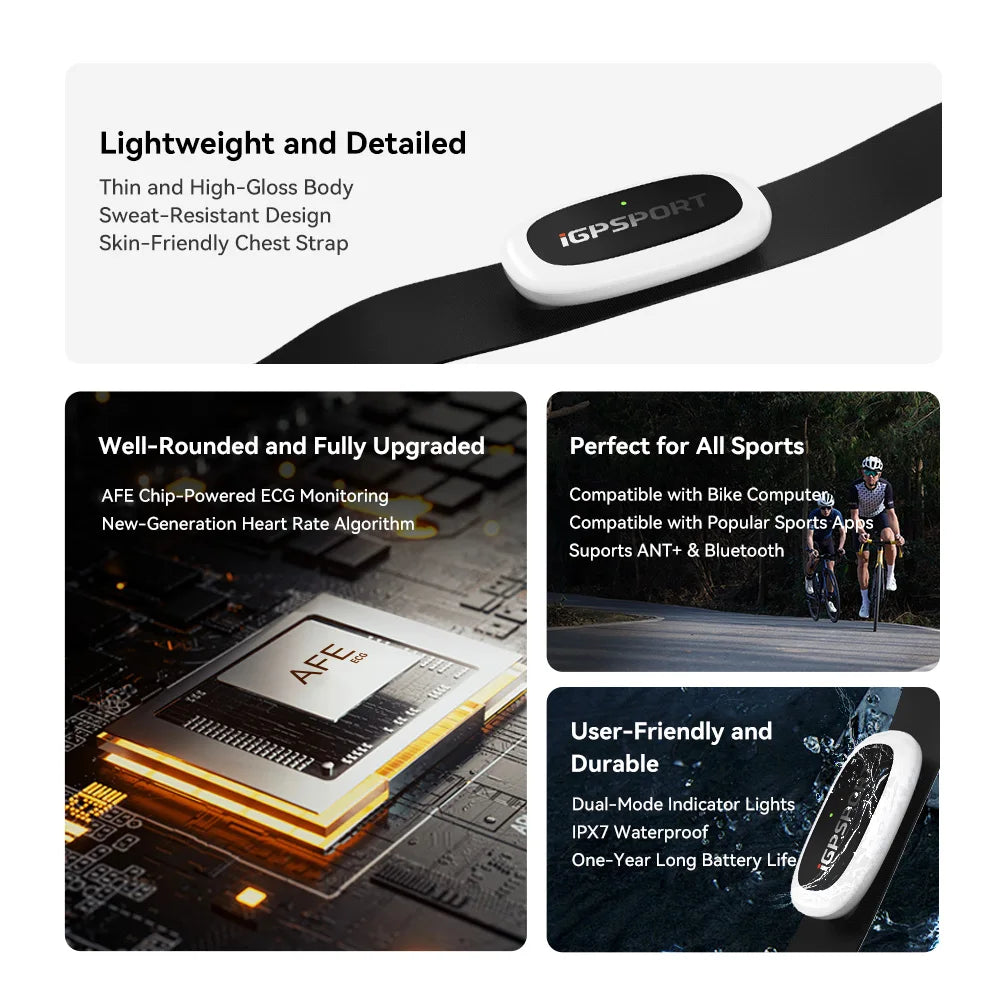 iGPSPORT HR50 Heart Rate Monitor Chest Strap Gym Cycling