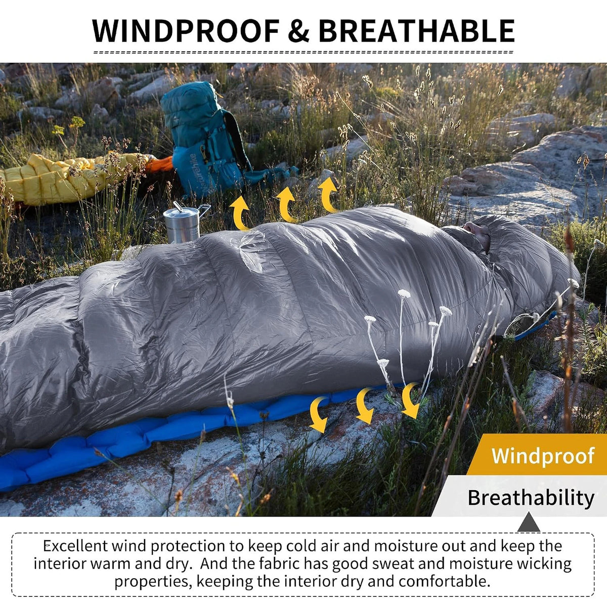 Naturehike CW400/CW700 Ultralight 650FP Duck Down Sleeping Bag 4 Seasons Compact Portable Sleeping Bag for Outdoor Hiking Travel Winter Warm Down Sleeping Bag