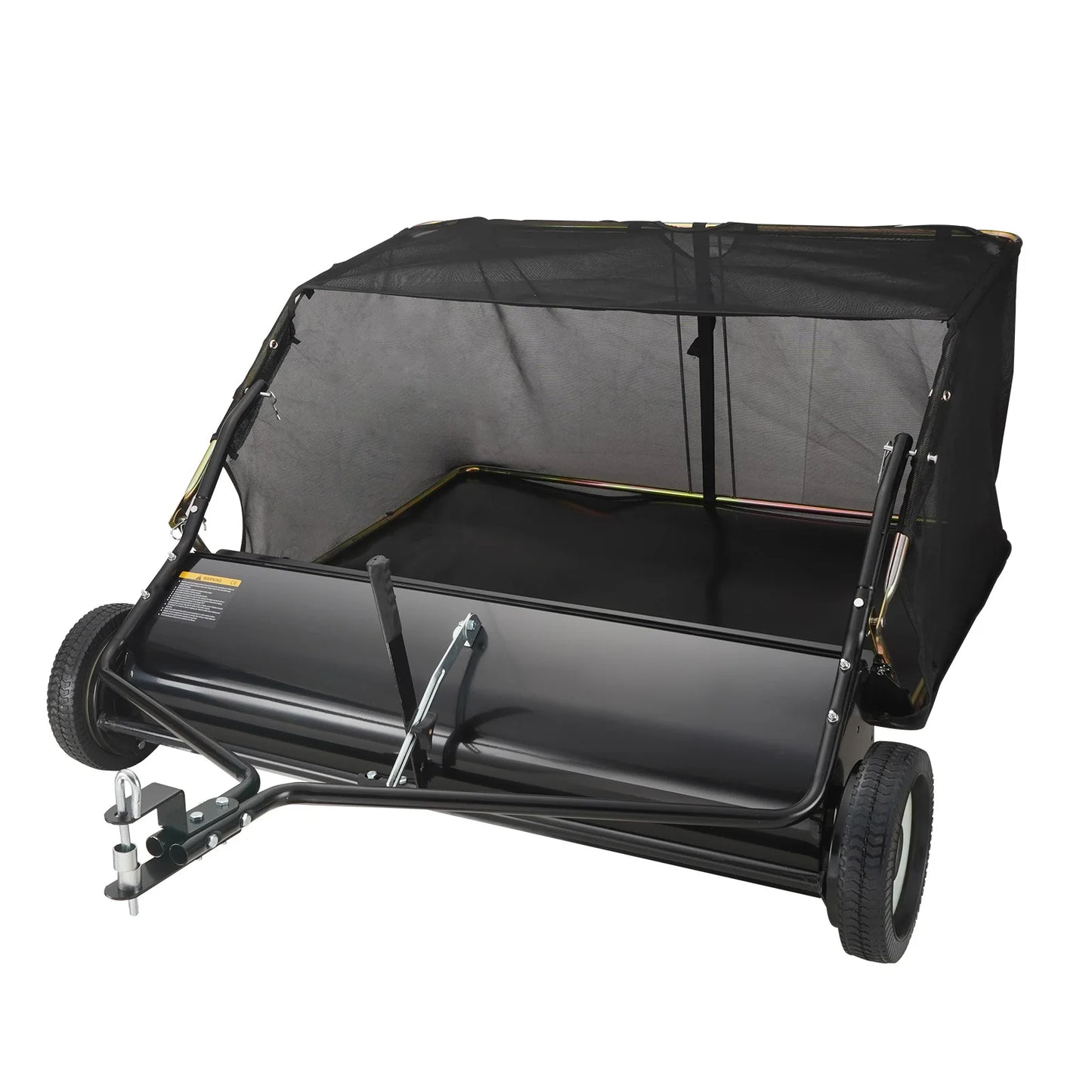 SucceBuy Tow Behind Lawn Sweeper Large Capacity Leaf And Grass