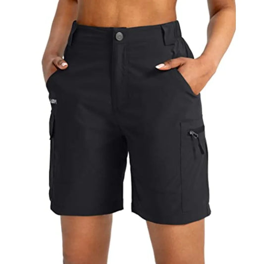 Womens Hiking Cargo Shorts With Pockets Quick Dry Lightweight