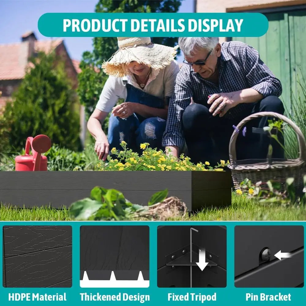 Ticify Modular Raised Garden Bed Outdoor Planter Box