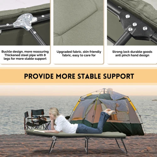 Folding Camping Cot For Adults Five Angle Adjustable