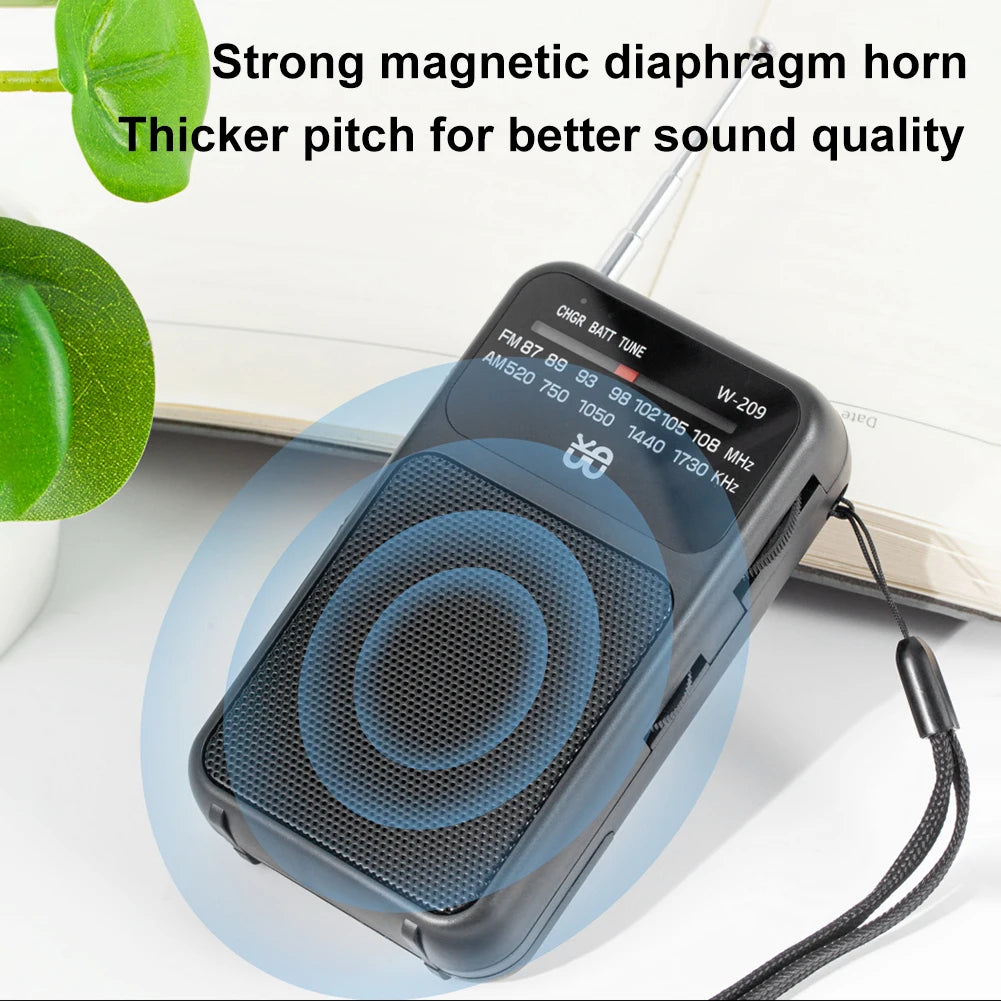NovaSphere Portable AM FM Radio Built In Speaker