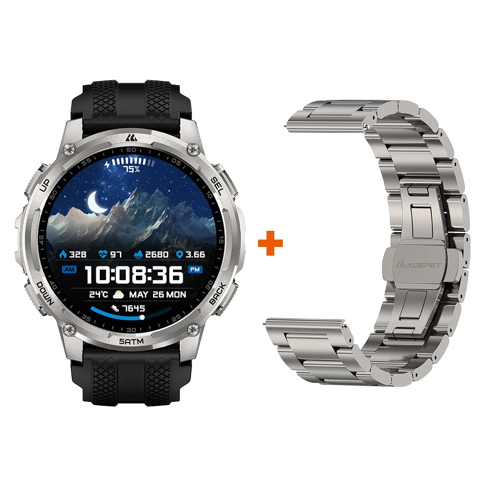 Kospe Tank T4C Smartwatch Rugged Outdoor GPS Health Tracker