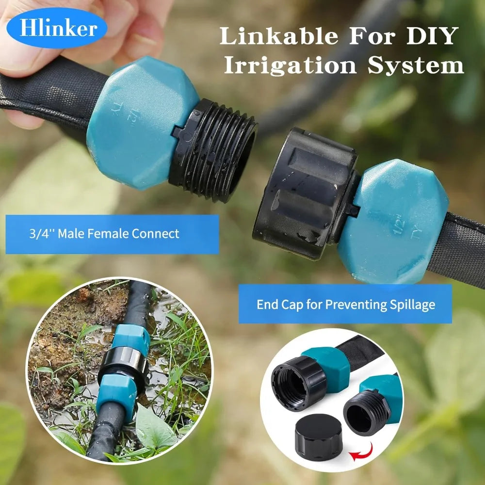 Flat Soaker Hose for Garden Beds Leakproof Heavy Duty Irrigation