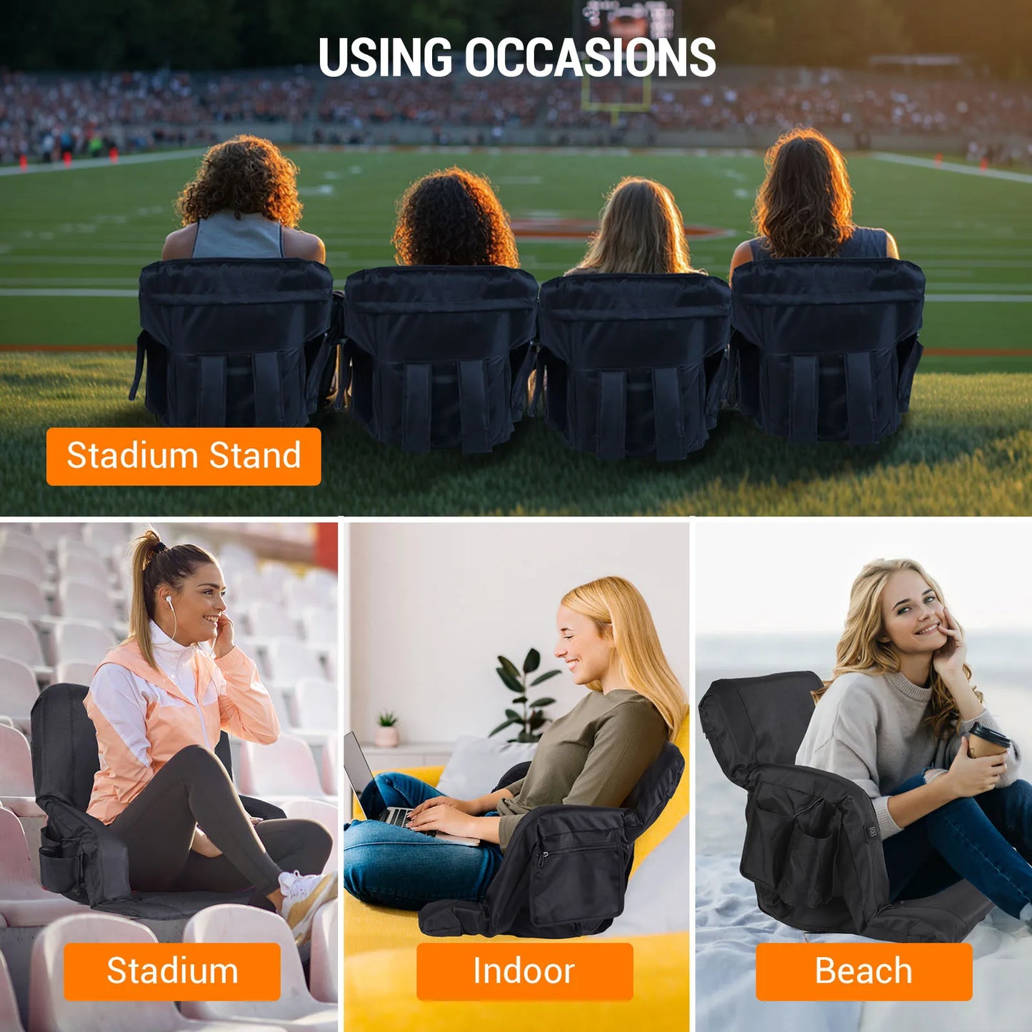 Heated Stadium Seats 3 Speed Temperature Winter Warm Heated Seat Mat Electric Camping Traveling Heating Mat Travel Chair Cushion