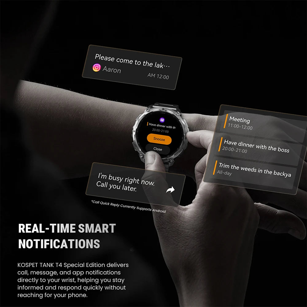 KOSPET Tank T4 Special Edition GPS Smartwatch Offline Maps 10ATM