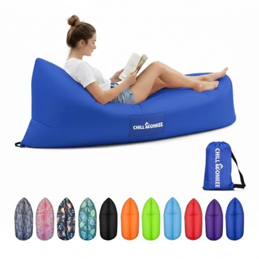 Portable Inflatable Lounger For Beach And Camping Self Inflating Air Couch